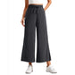 👖Women's Casual Wide-Leg Crop Pants – Breathable Soft Fabric, Deep Pockets, Elastic Drawstring Waist – Flattering Relaxed Fit for Daily Wear (S-2XL, 5 Colors)