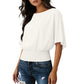 Women's Dolman Sleeve Top with Smocked Waist