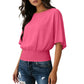 Women's Dolman Sleeve Top with Smocked Waist
