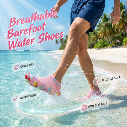 👣 SCONTO DEL 50% IN QUESTO MOMENTO! 🌊 Scarpe da acqua leggere – Calzini da acqua ad asciugatura rapida per surf, nuoto e fitness – Suola antiscivolo, rete traspirante e perfette per passeggiate sulla spiaggia, yoga o corsa 🏄‍♂️