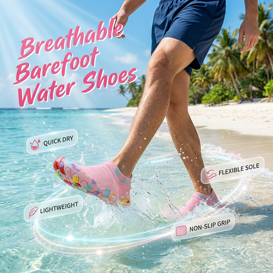 👣 SCONTO DEL 50% IN QUESTO MOMENTO! 🌊 Scarpe da acqua leggere – Calzini da acqua ad asciugatura rapida per surf, nuoto e fitness – Suola antiscivolo, rete traspirante e perfette per passeggiate sulla spiaggia, yoga o corsa 🏄‍♂️