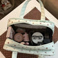 Borsa per il trucco con grandi pois 💙 – Organizer per cosmetici in pelle PU, scomparti intelligenti, manico da trasporto, ideale per i viaggi e l'uso quotidiano