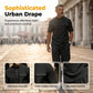 Completo da uomo in stile casual moderno, con giacca e pantaloni, con collo rotondo