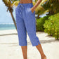 Pantaloni capri estivi da donna a quadri