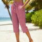 Pantaloni capri estivi da donna a quadri