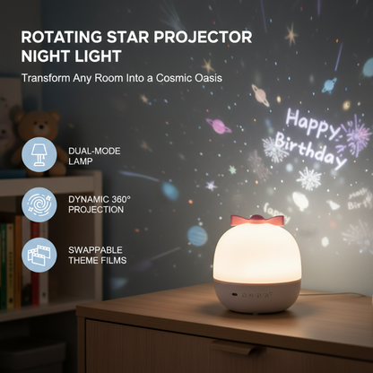 Lampada da notte con proiettore di stelle rotante ricaricabile