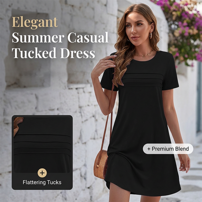 Abito casual estivo da donna con pieghe