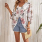 📢📢50% OFF !! ⏰Women's Floral Print Loose Fit Cover Up Top