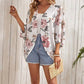Women's Floral Print Loose Fit Cover Up Top
