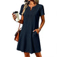 Abito-maglietta da donna in pizzo in stile bohémien con scollo a V