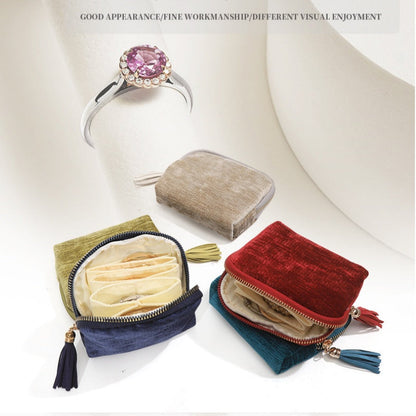 👝🎠 Pochette Portaoggetti per Gioielli con Zip – Riponi Anelli, Collane e Orecchini Senza Grovigli, per un Organizzazione Elegante e Pratica 🌸🗂️