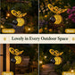 🐝 Enfeite Solar de Jardim em Metal – Decoração Criativa com Luz Quente e Design Encantador para Área Externa