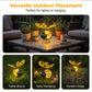 🐝 Enfeite Solar de Jardim em Metal – Decoração Criativa com Luz Quente e Design Encantador para Área Externa