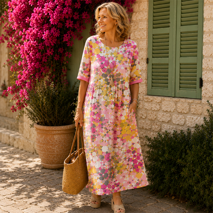 💥✨Offerta speciale a tempo limitato: sconto del 50% -👗Abito ampio con stampa floreale da donna