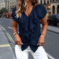Elegant Ruffle V-Neck Blouse