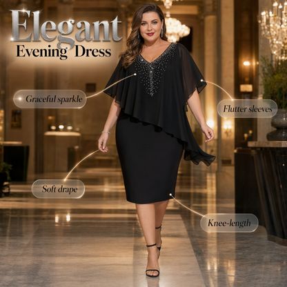 ⏳Offerta a Tempo Limitato – Elegante Abito da Sera con Scollo a V da Donna
