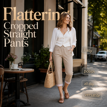 🎁 Nuovo Arrivo 50% DI SCONTO 💥 Pantaloni Cropped Slim-Fit Casual da Donna – Elastici, Valorizzanti & Perfetti per Lavoro, Weekend e Ogni Occasione ✨