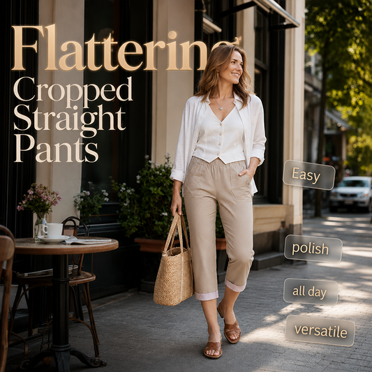 🎁 Nuovo Arrivo 50% DI SCONTO 💥 Pantaloni Cropped Slim-Fit Casual da Donna – Elastici, Valorizzanti & Perfetti per Lavoro, Weekend e Ogni Occasione ✨