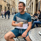 Set da uomo con t-shirt color-block e pantaloncini