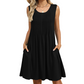 ⏰ LIMITED TIME 50% OFF! 👗✨ Women's Casual Loose Fit Sleeveless Dress – Flowy, Breezy & Figure-Flattering with Side Pockets ☀️🌴