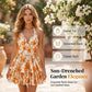 👗🌸 LIMITED-TIME 60% OFF! Women’s Halter Tie-Neck Printed Mini Dress – Lace-Up Front, Smocked Back & Tiered Ruffle Skirt ✨