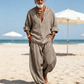 👕👖 Breathable 2-piece set – loose fit, v-neck, side pockets, summer style!
