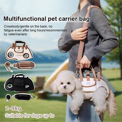 🐶 OFFERTA CALDA 🎒 Trasportino 2-in-1 portatile e traspirante per animali – borsa a tracolla + zaino | Ovunque, in qualsiasi momento! 🐾✨