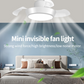 Mini ventilatore da soffitto con luce e telecomando