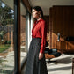 Women's Polka Dot Midi Skirt