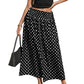 Women's Polka Dot Midi Skirt