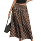 Women's Polka Dot Midi Skirt