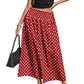 Women's Polka Dot Midi Skirt