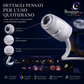 🌌 SCONTO DEL 49% IN QUESTO MOMENTO! 💫 Lampada USB con proiezione del cielo stellato – 13 dischi intercambiabili e collo flessibile – perfetta per la camera da letto ✨