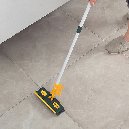 🧹🪣 Spazzola per pavimenti estendibile 2 in 1 con raschietto 🧽✨