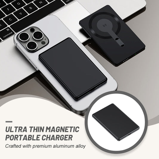 🔥 5000mAH Ultra Thin Magnetic Portable Charger