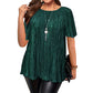 Camicetta Plus Size a Pieghe Valorizzante
