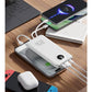 Power bank con ricarica rapida e cavi integrati