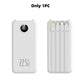 Power bank con ricarica rapida e cavi integrati