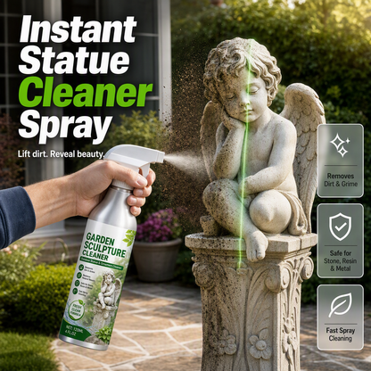Potente spray detergente per sculture da giardino