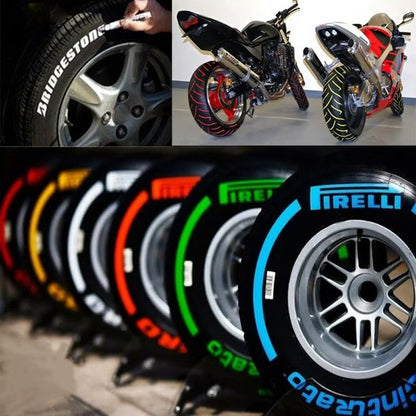 Pennarello Indelebile per Pneumatici a Base di Olio – Impermeabile, 12 Colori, Durata fino a 1 Anno 🎨