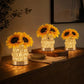 Lampada da comodino a forma di girasole