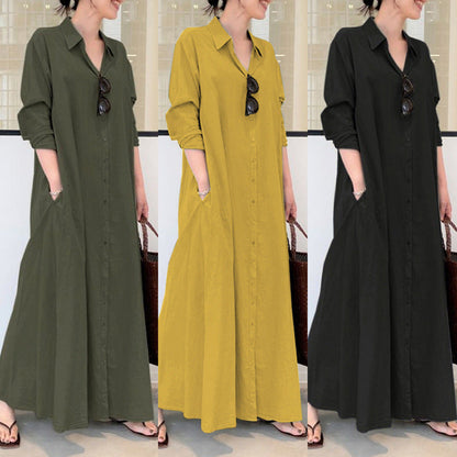 👗 SCONTO DEL 50% ORA! ✨ Abito lungo, semplice ed elegante senza maniche – Silhouette armoniosa, tessuto morbido e perfetto per un look minimalista di tutti i giorni 🌸