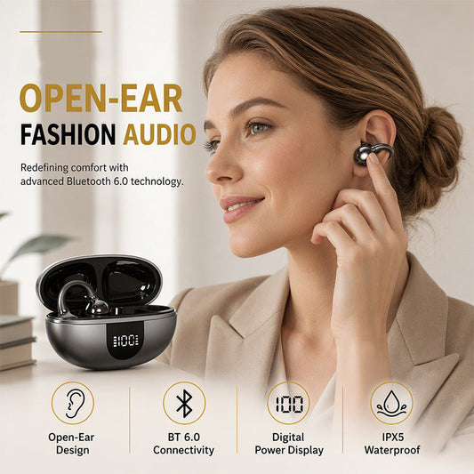 🎧 Auricolari Bluetooth a clip con design “open-ear” – Leggeri, stabili e comodi per tutto il giorno