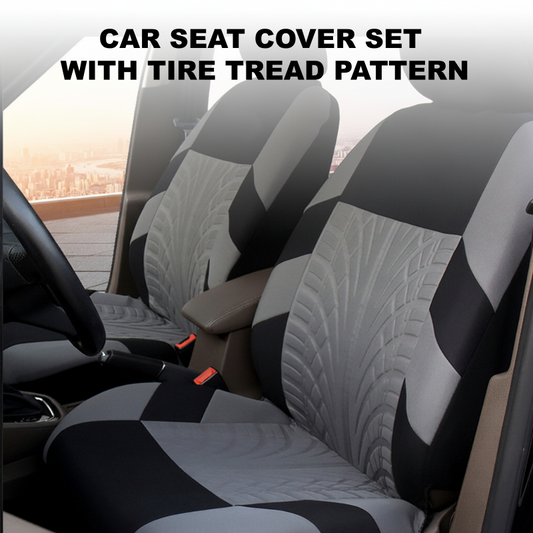 🔥 Acquista più set e risparmia! Set Coprisedili Auto con Motivo Battistrada – Design sportivo, tessuto resistente e traspirante, facile da installare e lavabile.