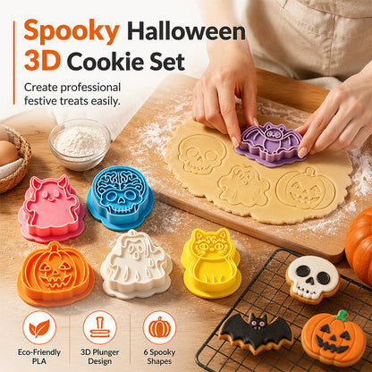 🔥Stampo per biscotti a forma di mini teschio di Halloween