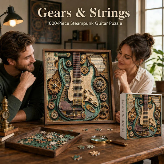 Puzzle 3D “Chitarra steampunk creativa”