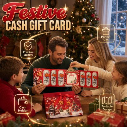 🎄 66% OFF | Christmas Cash Gift Holder – Multi-Slot Money Card with Envelope