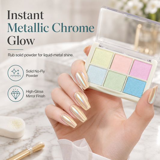 Polvere pigmentata per unghie in 6 colori per nail art