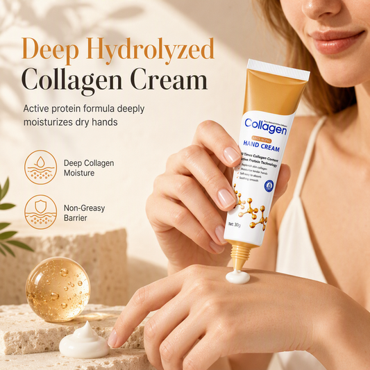💧👐 Crema mani al collagene idrolizzato – Idratazione leggera per la pelle secca