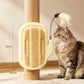🐾✨ Spazzola autospazzolante da angolo 2 in 1 per pet con bacchetta piumata – Coccole, gioco e pulizia in un solo accessorio
